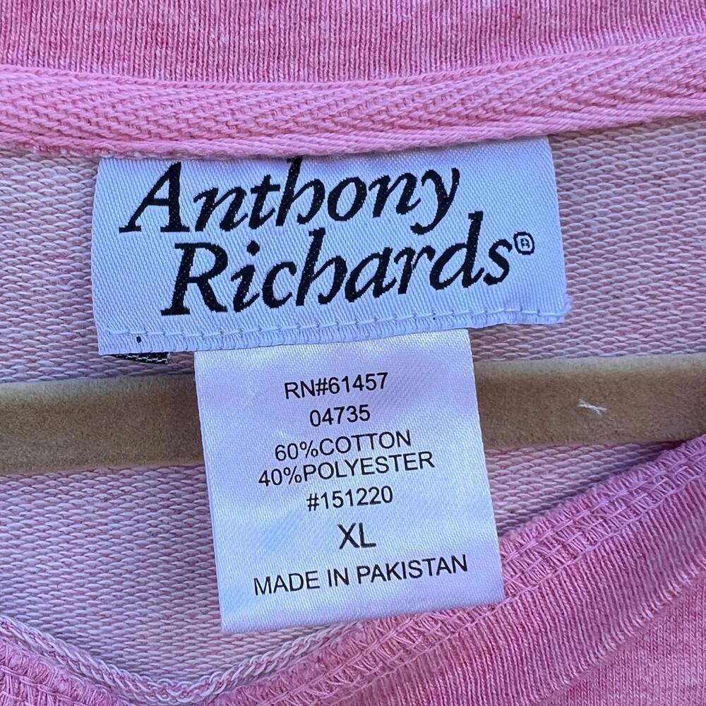 Vintage 90s Pink Embroidered Crewneck Sweatshirt - Picture 3 of 5